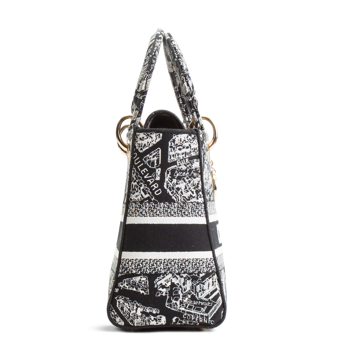 DIOR Lady D-Lite Plan de Paris Black/White