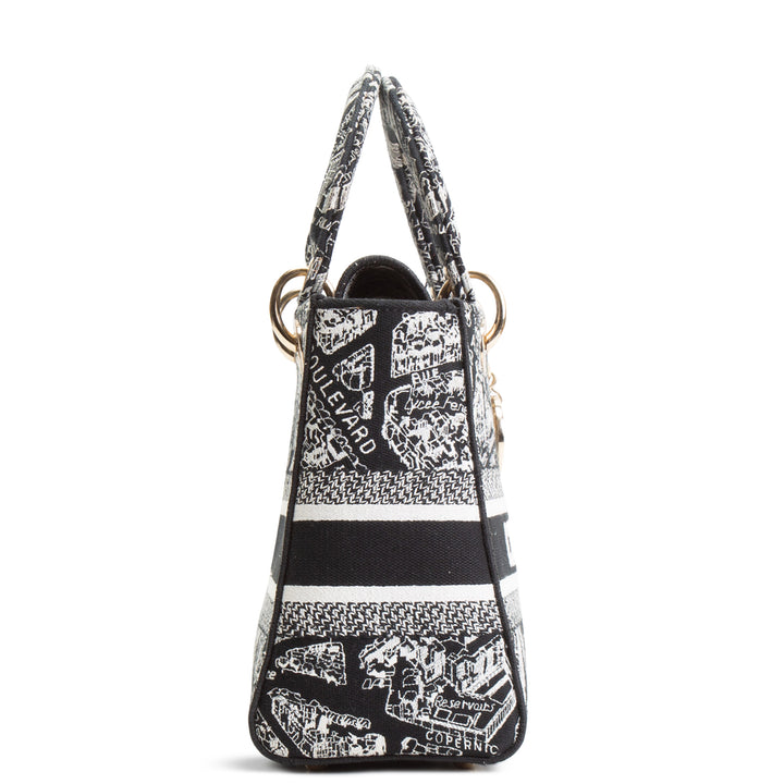DIOR Lady D-Lite Plan de Paris Black/White