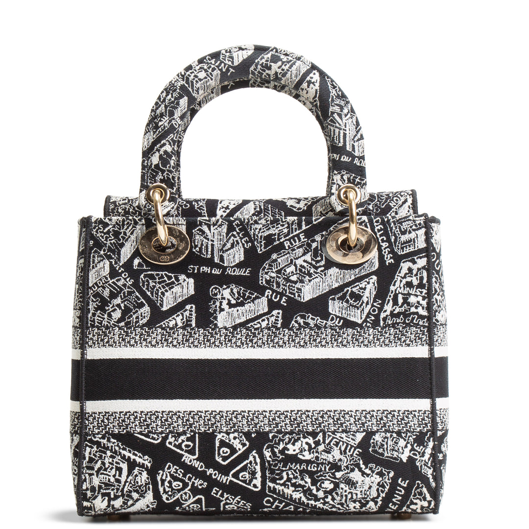 DIOR Lady D-Lite Plan de Paris Black/White