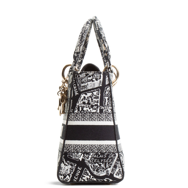 DIOR Lady D-Lite Plan de Paris Black/White