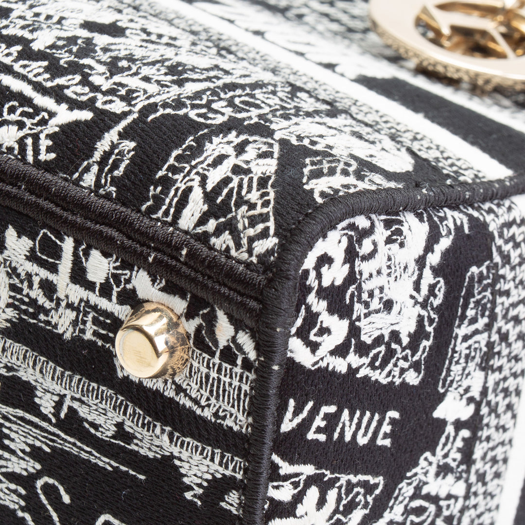 DIOR Lady D-Lite Plan de Paris Black/White