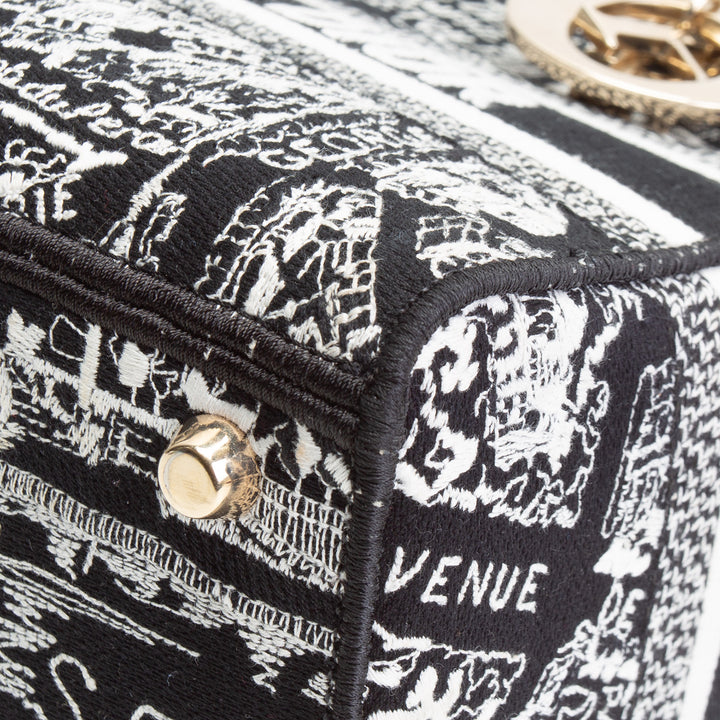 DIOR Lady D-Lite Plan de Paris Black/White