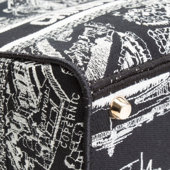 DIOR Lady D-Lite Plan de Paris Black/White