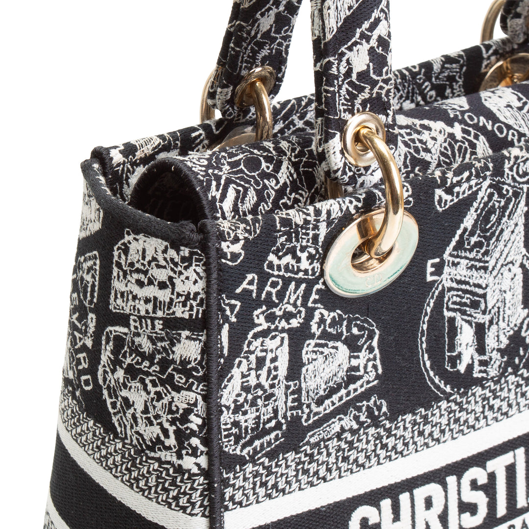 DIOR Lady D-Lite Plan de Paris Black/White