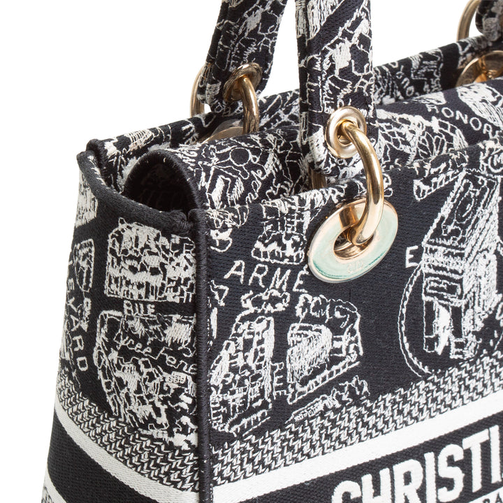 DIOR Lady D-Lite Plan de Paris Black/White