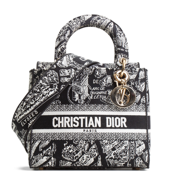 DIOR Lady D-Lite Plan de Paris Black/White