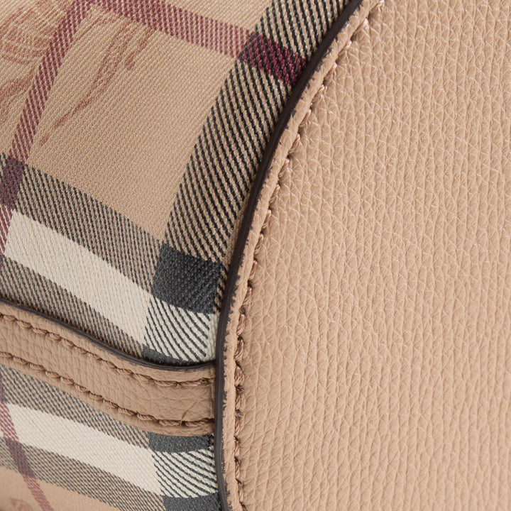 BURBERRY Haymarket Check Lorne Bucket Bag - Small