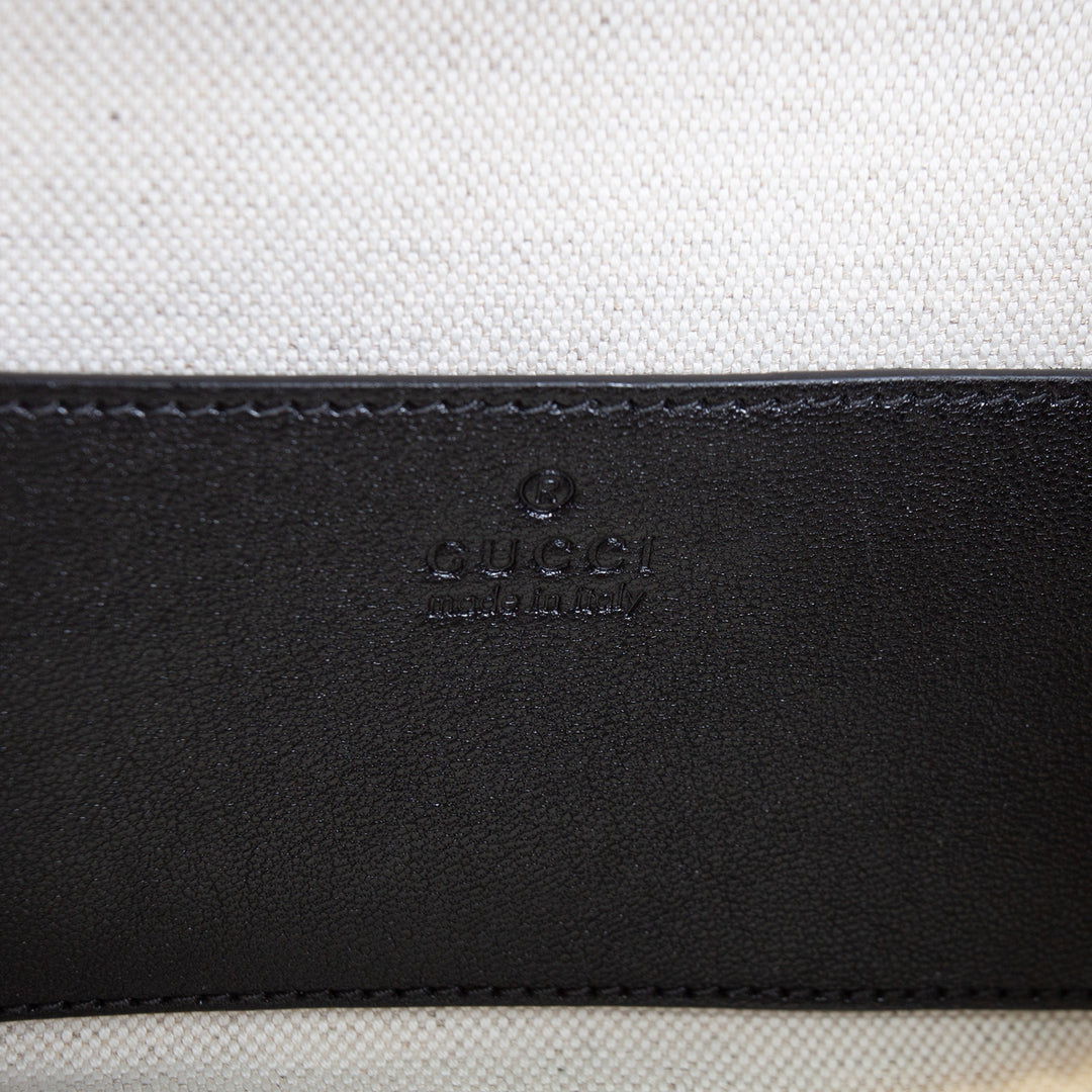 GUCCI Leather Blondie Top Handle - Black