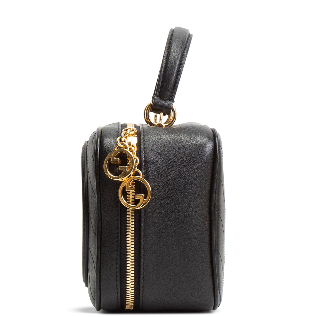 GUCCI Leather Blondie Top Handle - Black