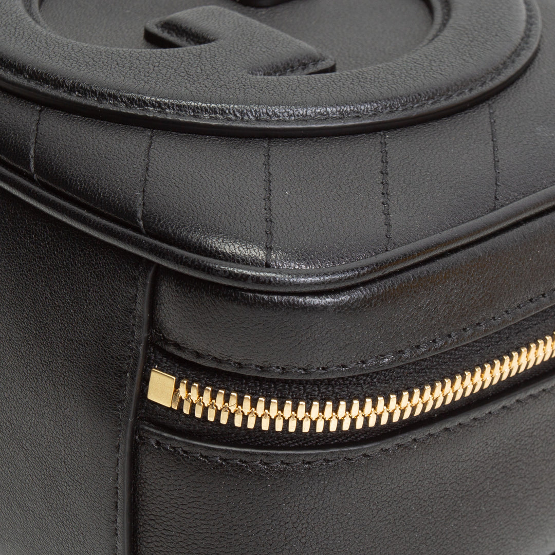 GUCCI Leather Blondie Top Handle - Black