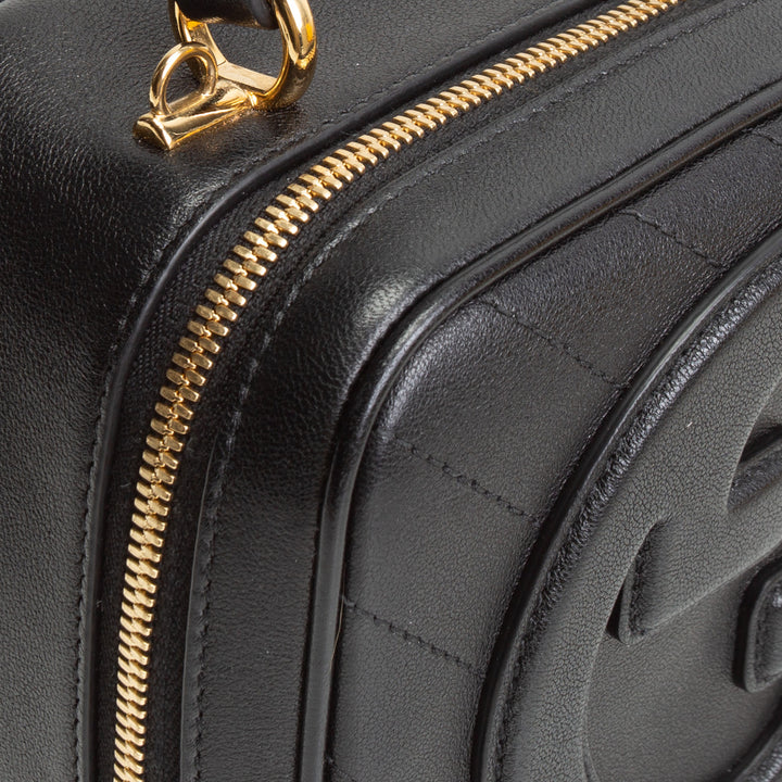 GUCCI Leather Blondie Top Handle - Black