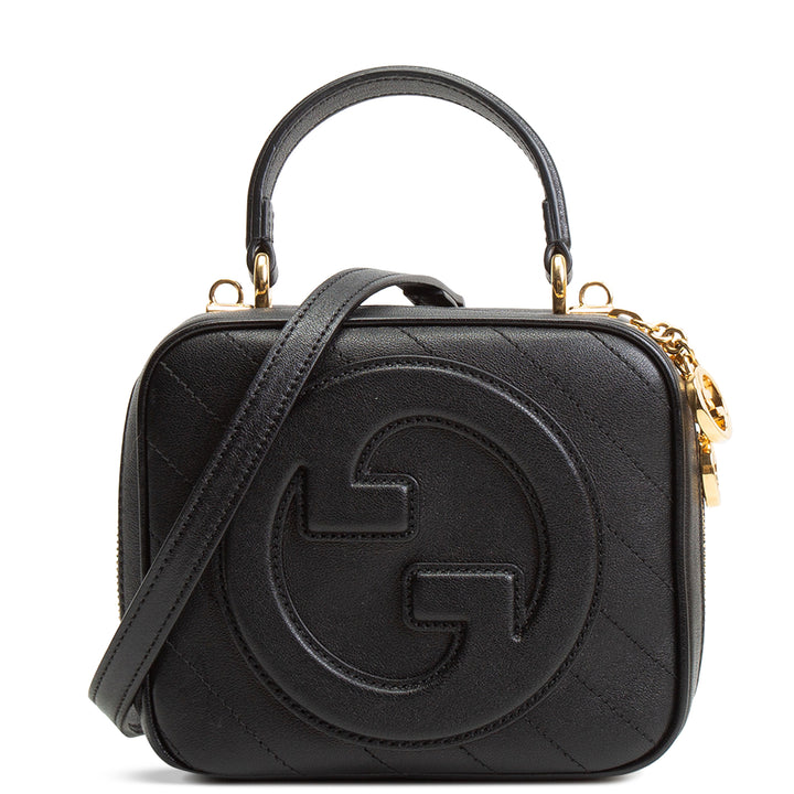 GUCCI Leather Blondie Top Handle - Black
