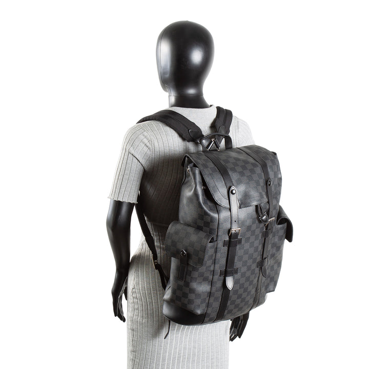 LOUIS VUITTON Christopher Backpack Damier Graphite