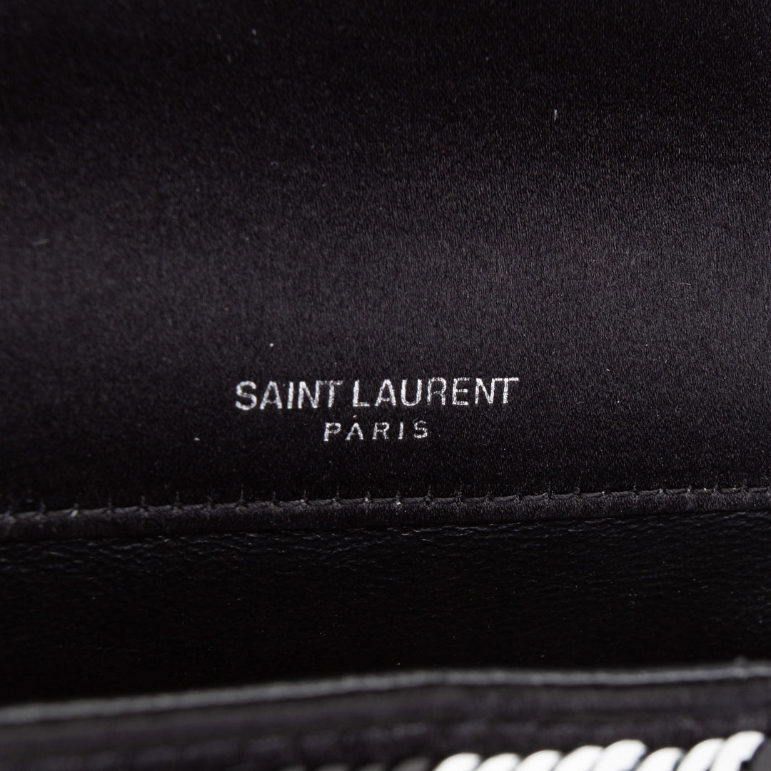 SAINT LAURENT Vicky Monogram Sequin Stripe Bag