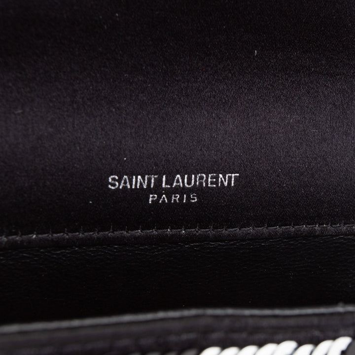 SAINT LAURENT Vicky Monogram Sequin Stripe Bag