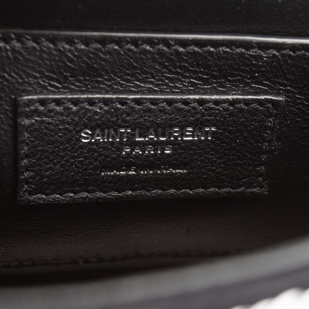 SAINT LAURENT Vicky Monogram Sequin Stripe Bag