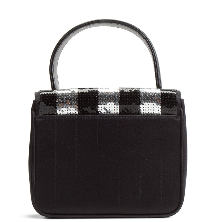 SAINT LAURENT Vicky Monogram Sequin Stripe Bag