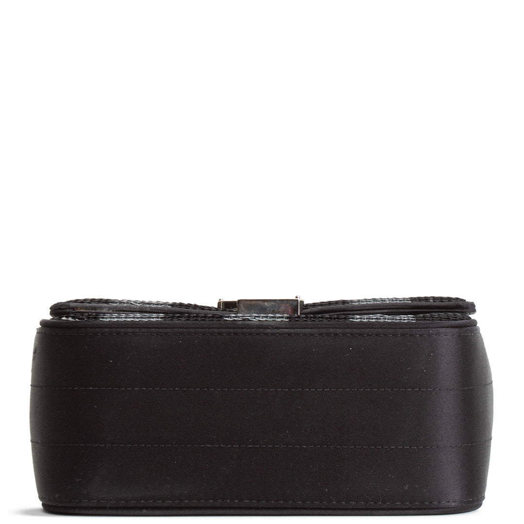 SAINT LAURENT Vicky Monogram Sequin Stripe Bag