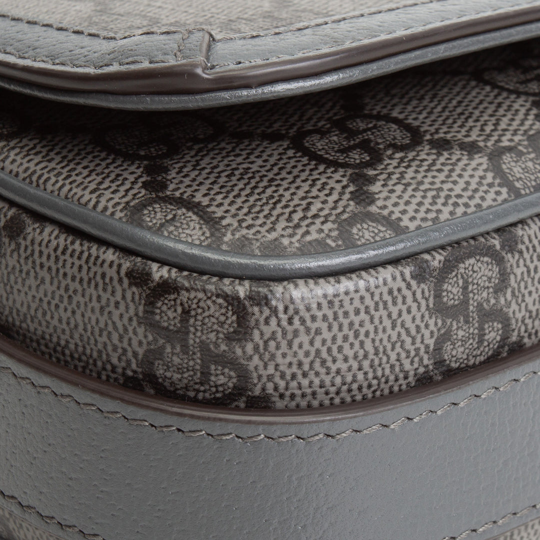 GUCCI Ophidia GG Supreme Grey Shoulder Bag