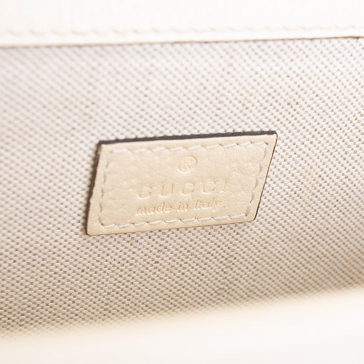 GUCCI Dionysus Leather Shoulder Bag Mini - Mystic White