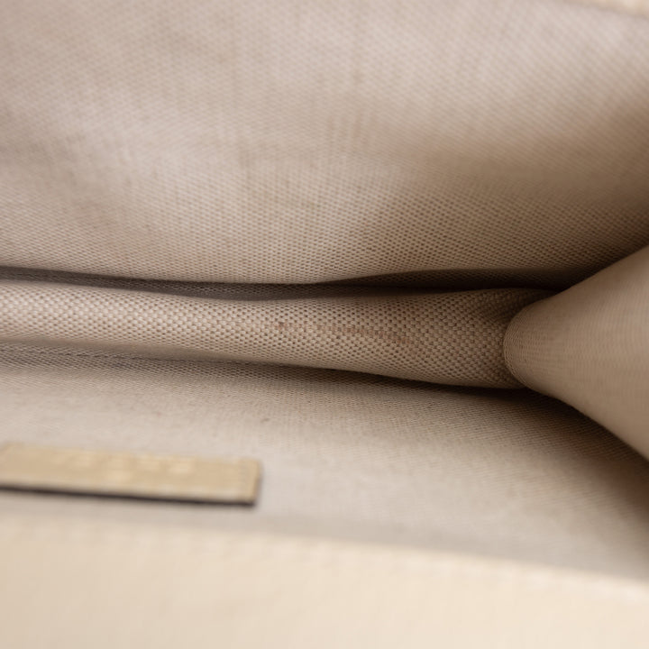 GUCCI Dionysus Leather Shoulder Bag Mini - Mystic White