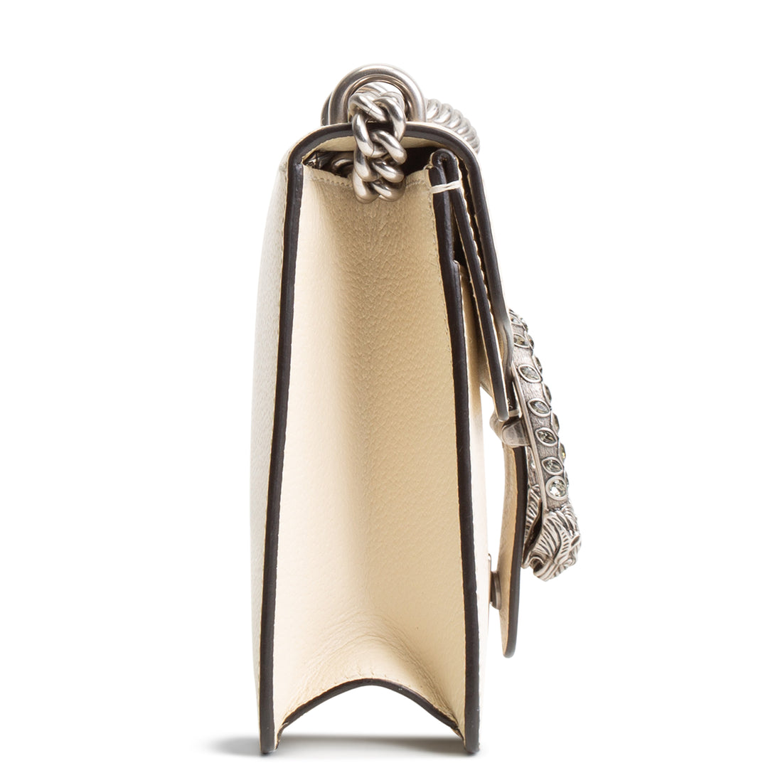 GUCCI Dionysus Leather Shoulder Bag Mini - Mystic White