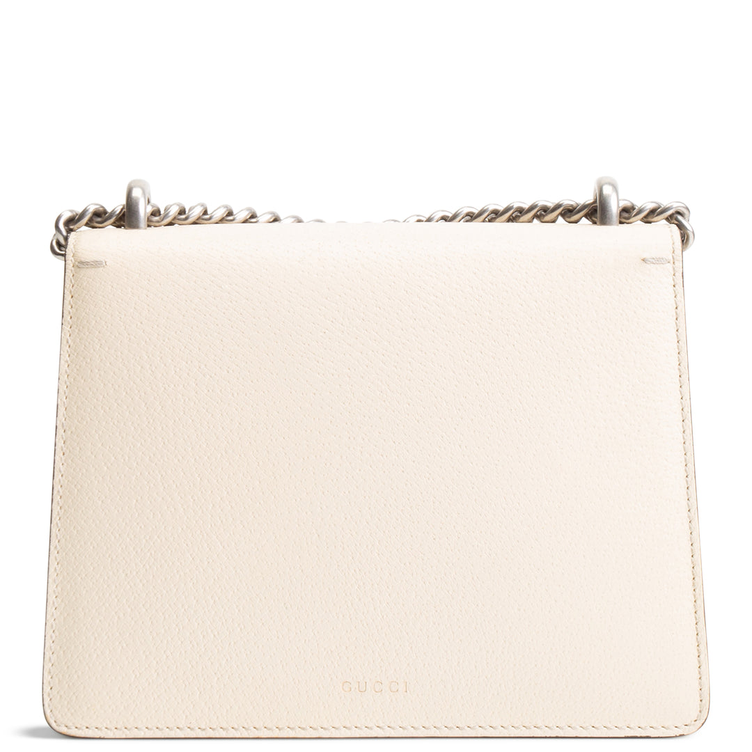 GUCCI Dionysus Leather Shoulder Bag Mini - Mystic White