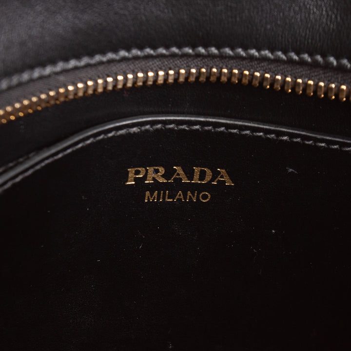 PRADA Saffiano Esplanade Shoulder Bag - Red