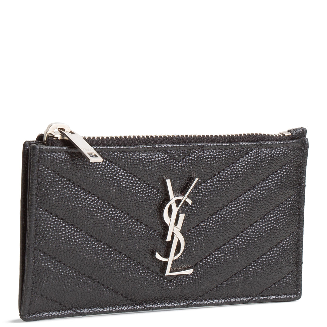 SAINT LAURENT YSL Small Zip Top Card Case