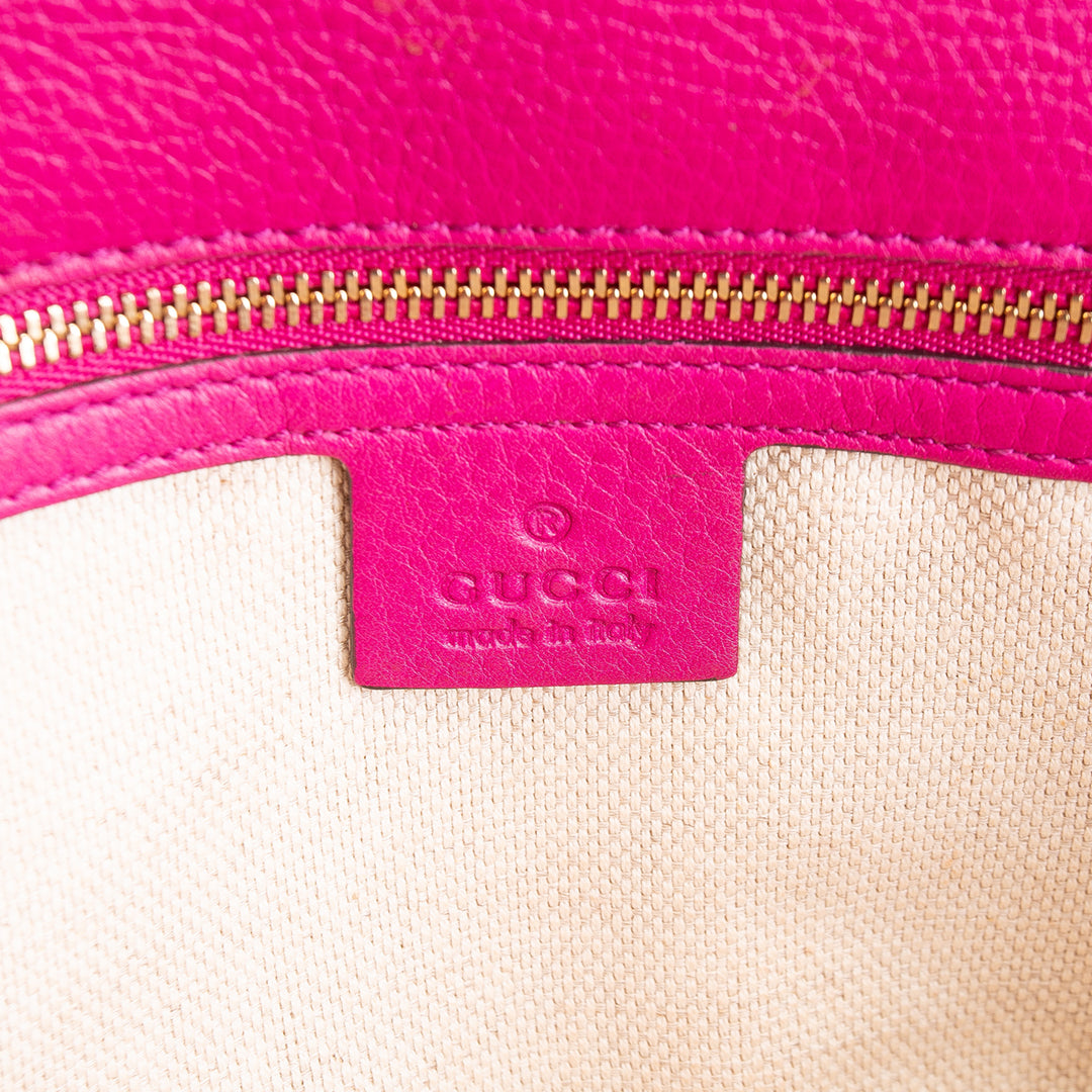 GUCCI Soho Disco Clutch - Magenta