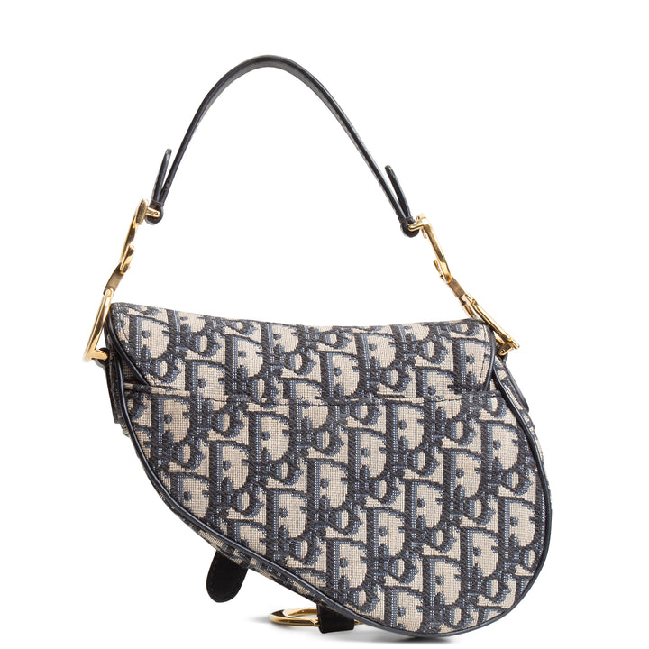 DIOR Mini Dior Saddle Bag Oblique - Blue