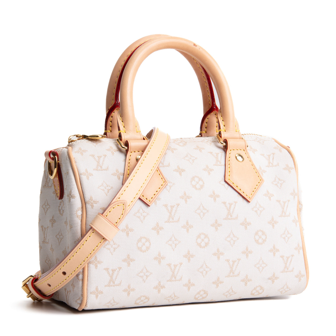 LOUIS VUITTON Speedy 20 Bandouliere Jacquard Mini Monogram Canvas - Mastic Cream