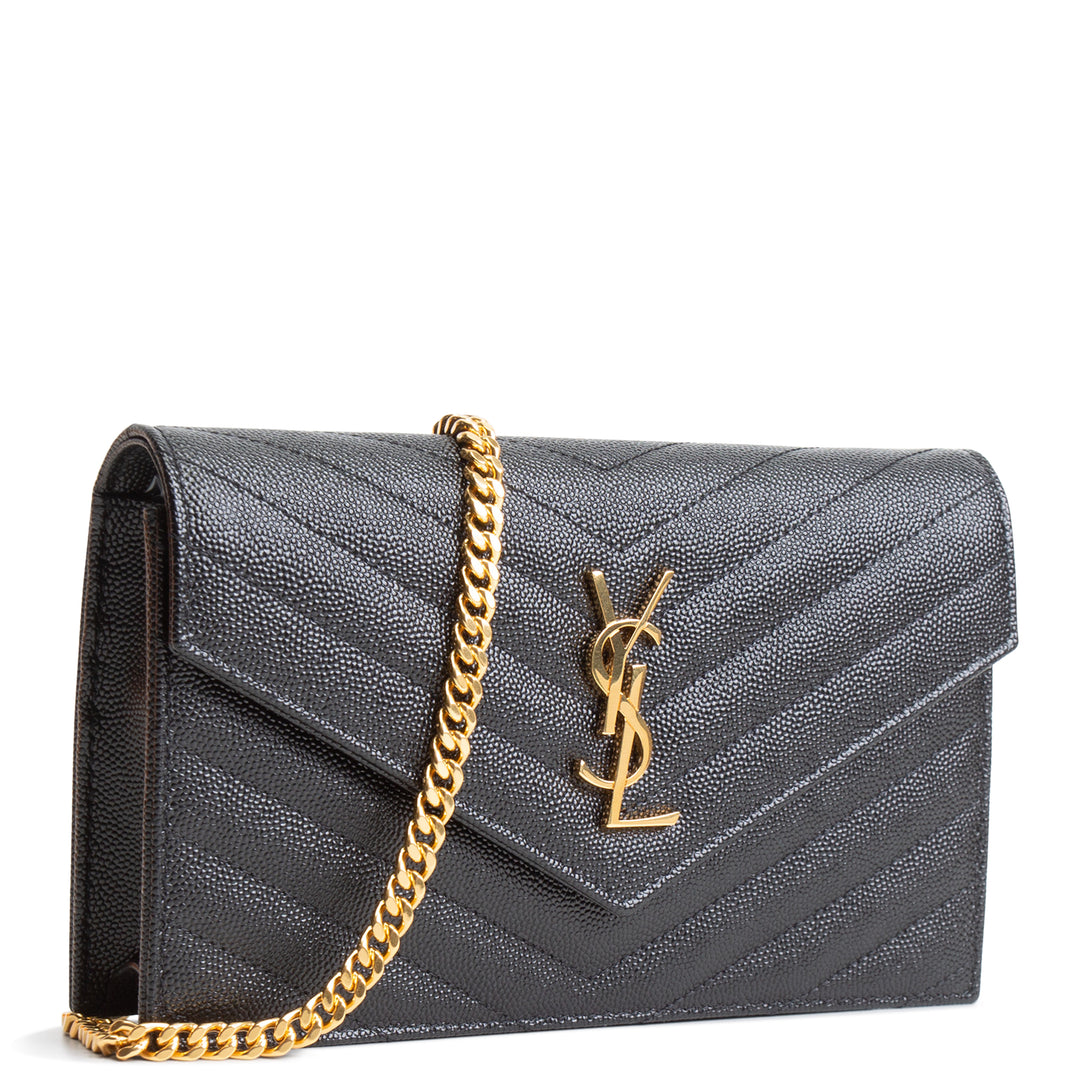 SAINT LAURENT Cassandra Envelope Wallet on Chain