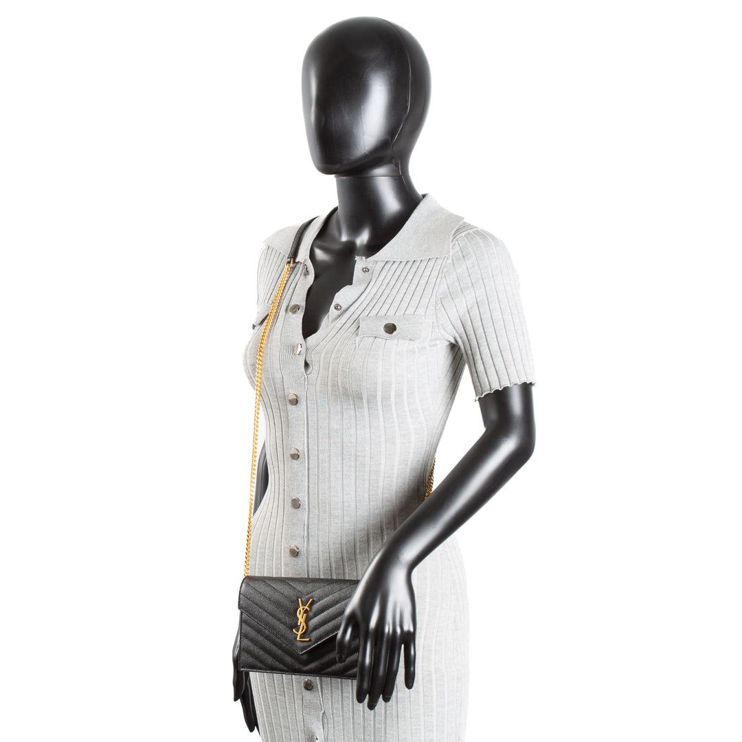 SAINT LAURENT Cassandra Envelope Wallet on Chain