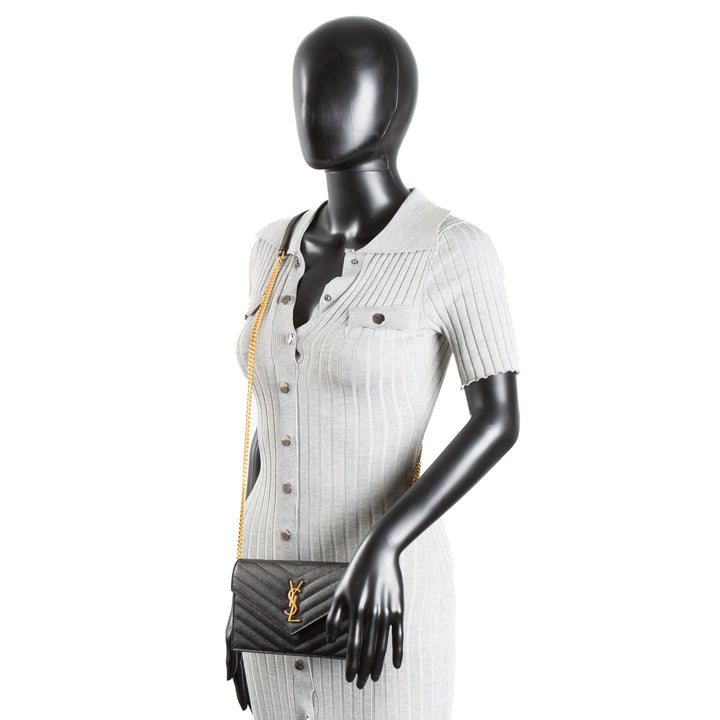 SAINT LAURENT Cassandra Envelope Wallet on Chain