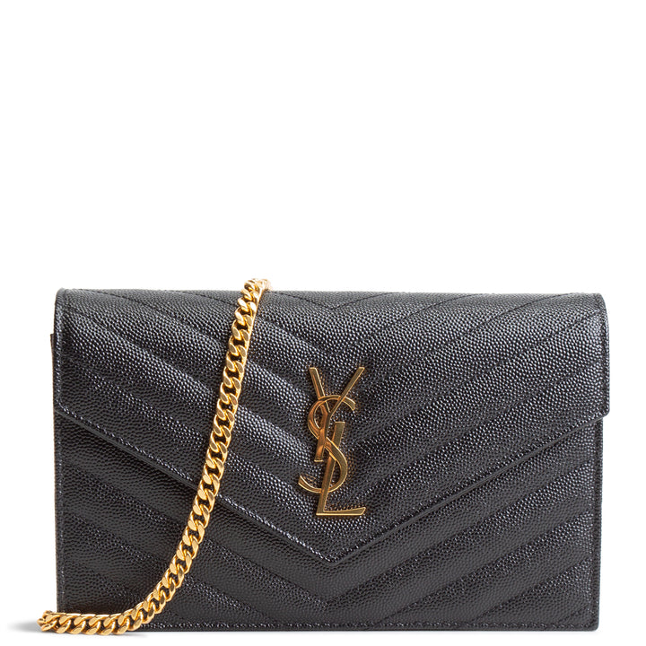 SAINT LAURENT Cassandra Envelope Wallet on Chain