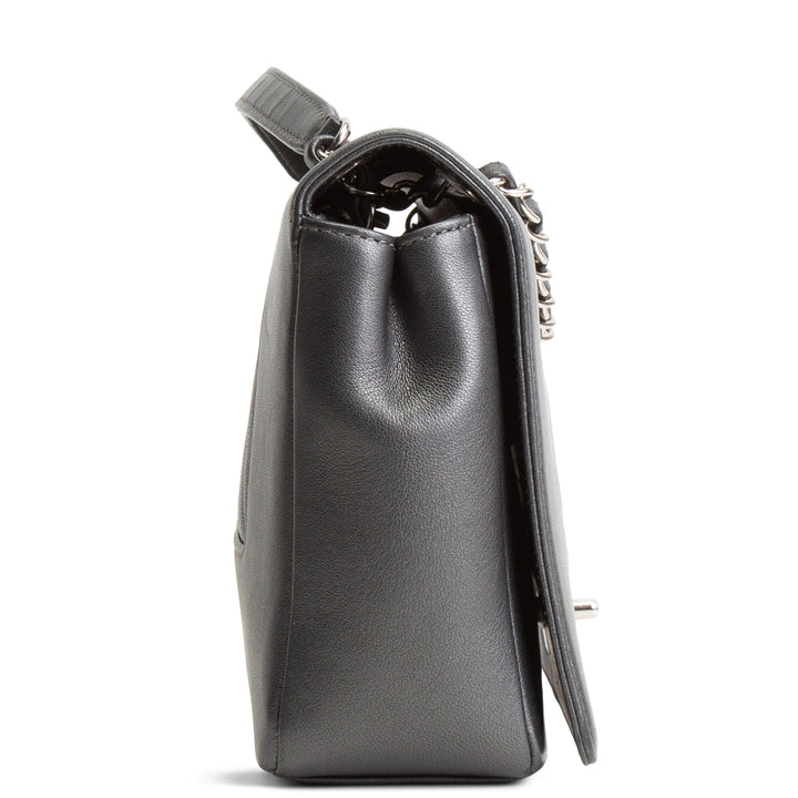 CHANEL Chevron Mademoiselle Flap Bag - Gray OUTLET FINAL SALE