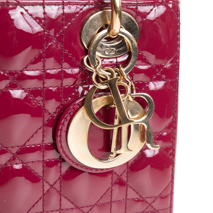 DIOR Lady Dior Patent - Small w/ Strap