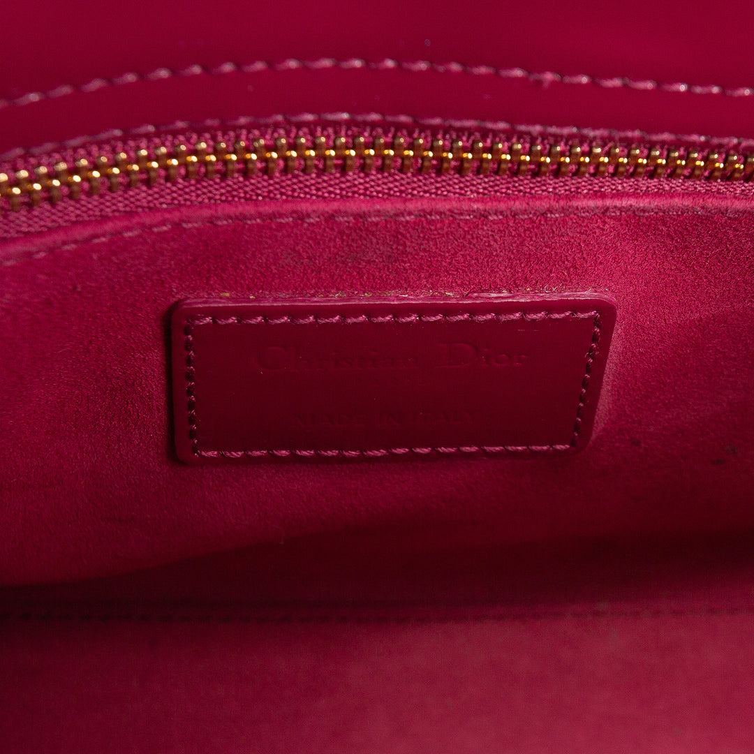 DIOR Lady Dior Patent - Small w/ Strap