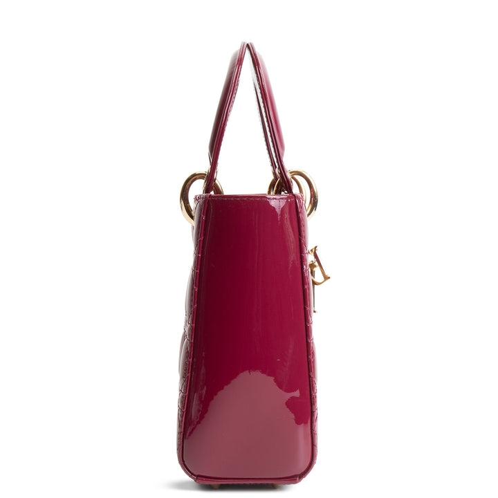 DIOR Lady Dior Patent - Small w/ Strap