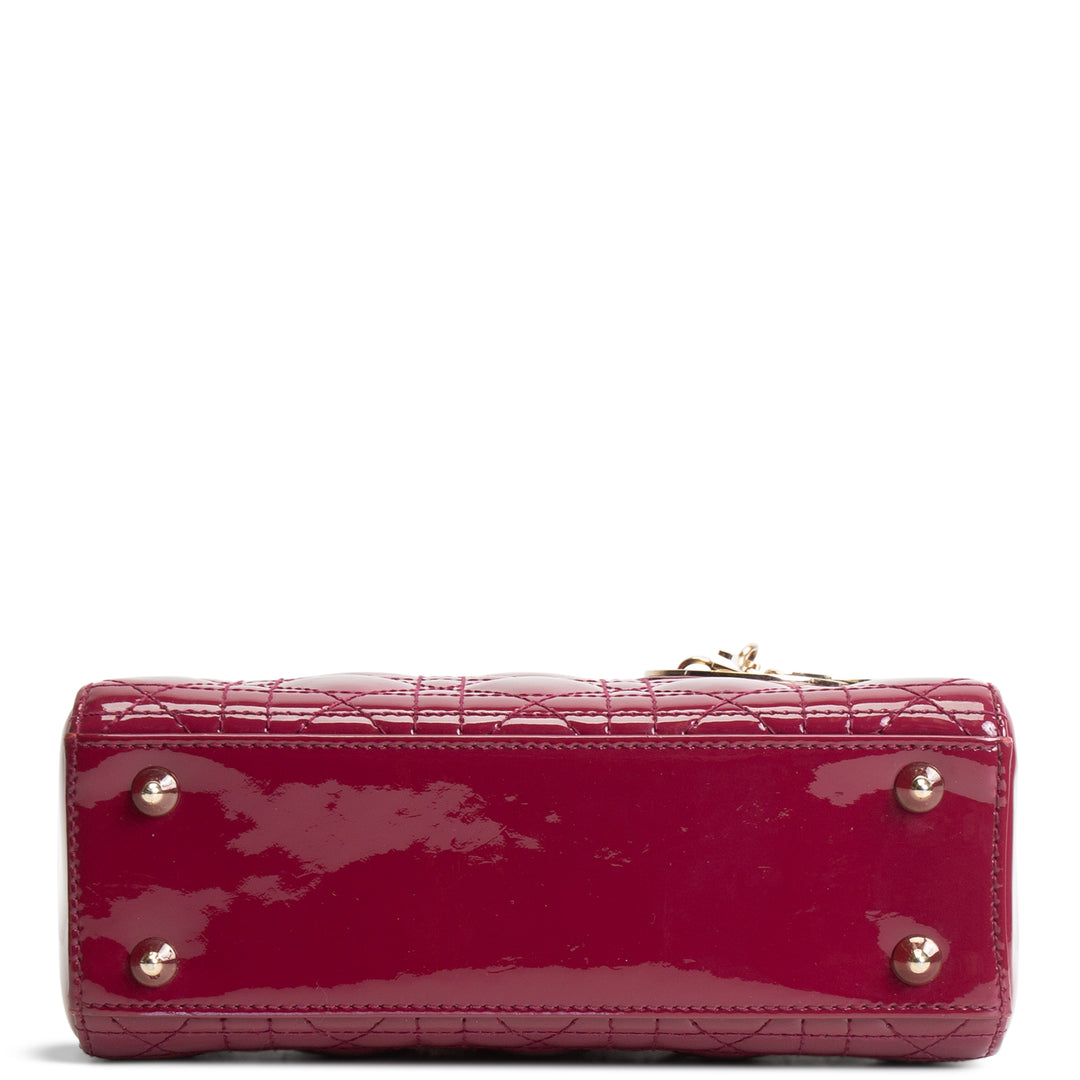 DIOR Lady Dior Patent - Small w/ Strap