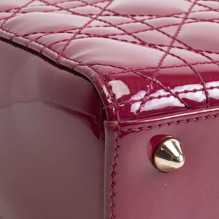 DIOR Lady Dior Patent - Small w/ Strap