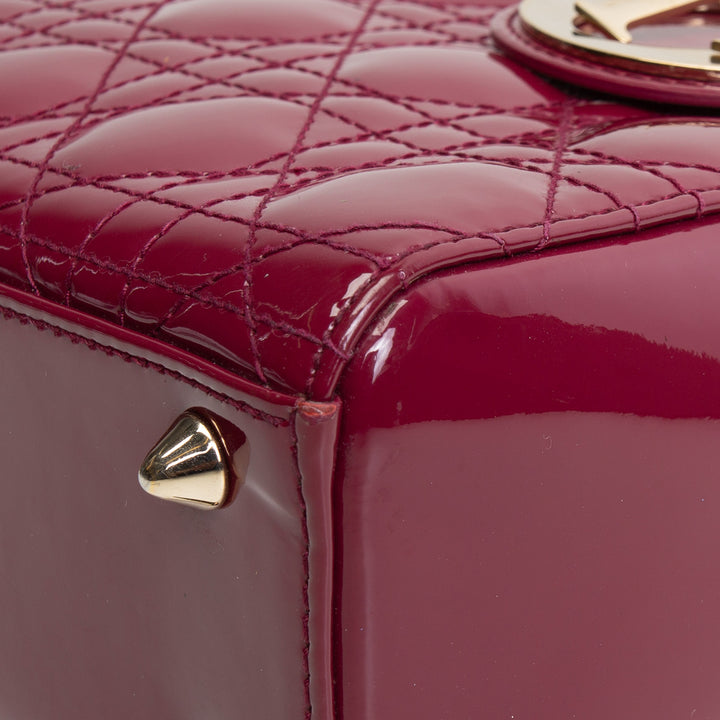 DIOR Lady Dior Patent - Small w/ Strap