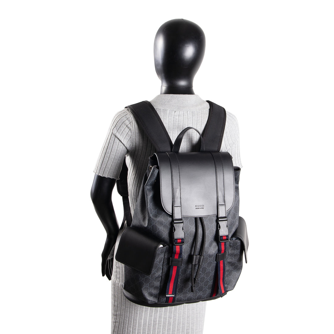 GUCCI GG Supreme Web Soft Backpack