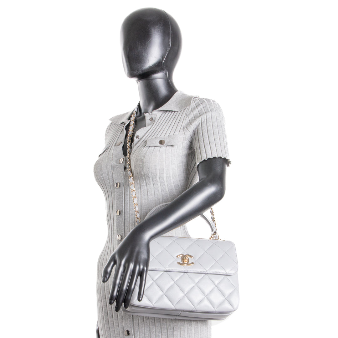 CHANEL Trendy CC Small Flap Bag - Light Grey