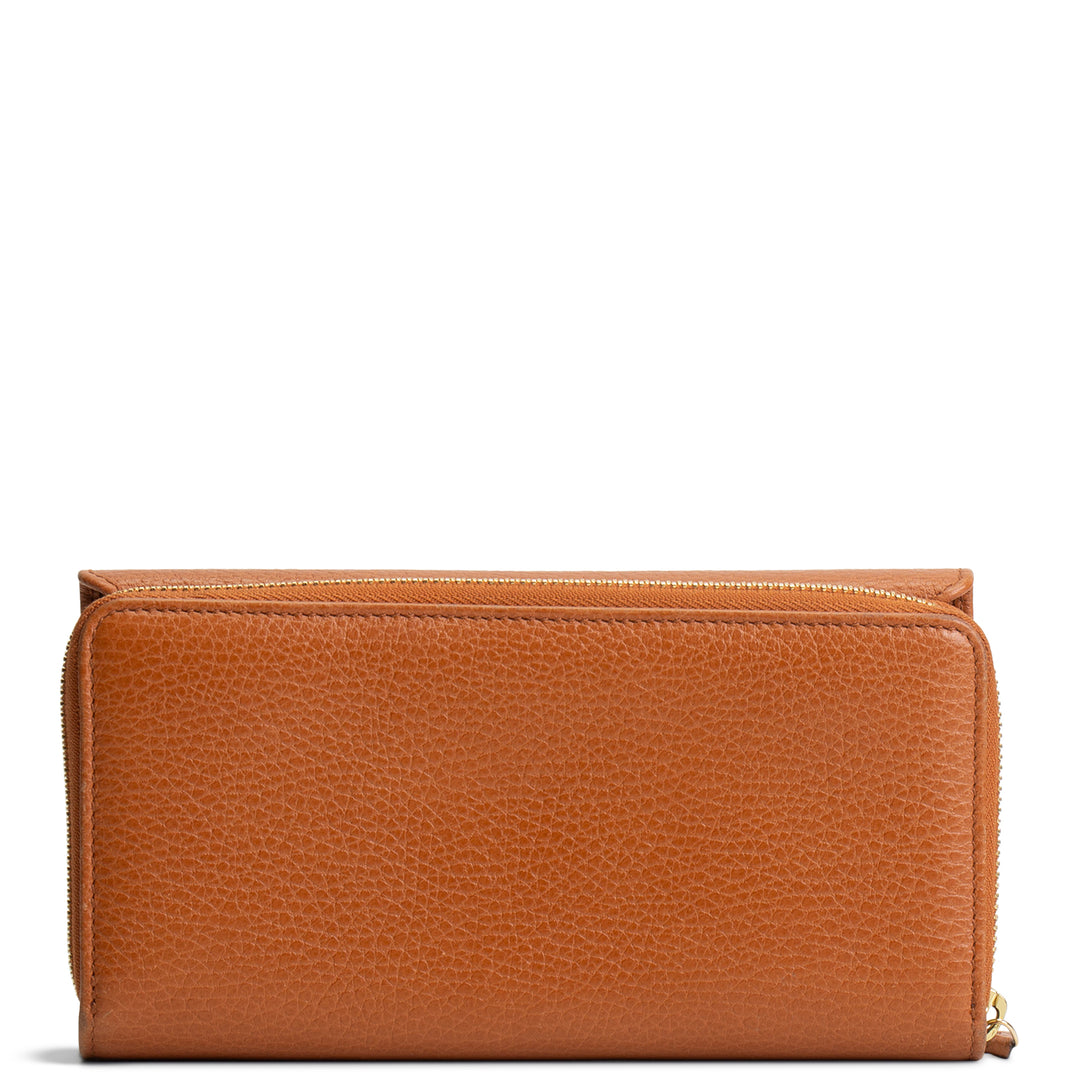 GUCCI Leather Continental Wallet - Brown