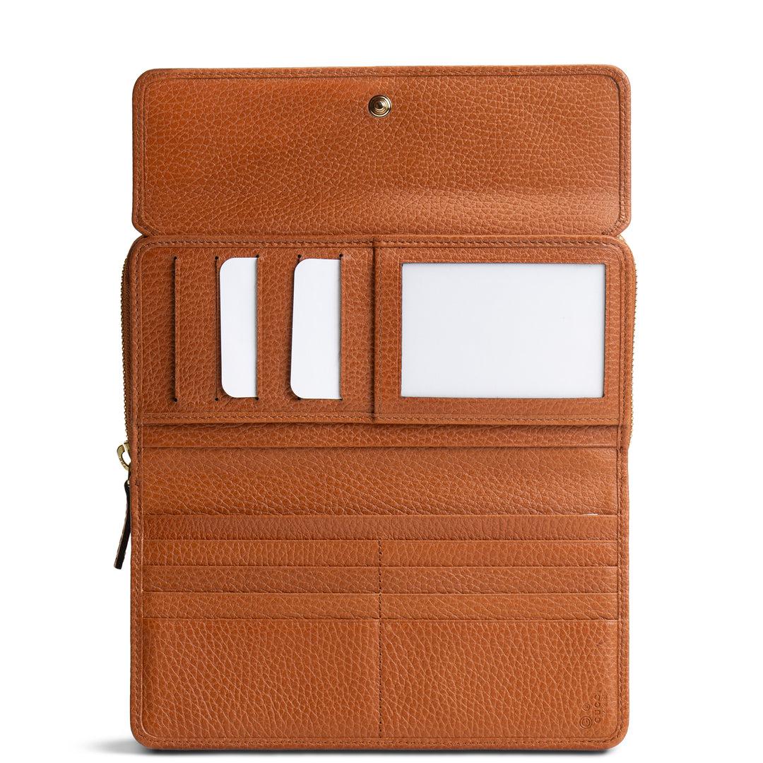 GUCCI Leather Continental Wallet - Brown