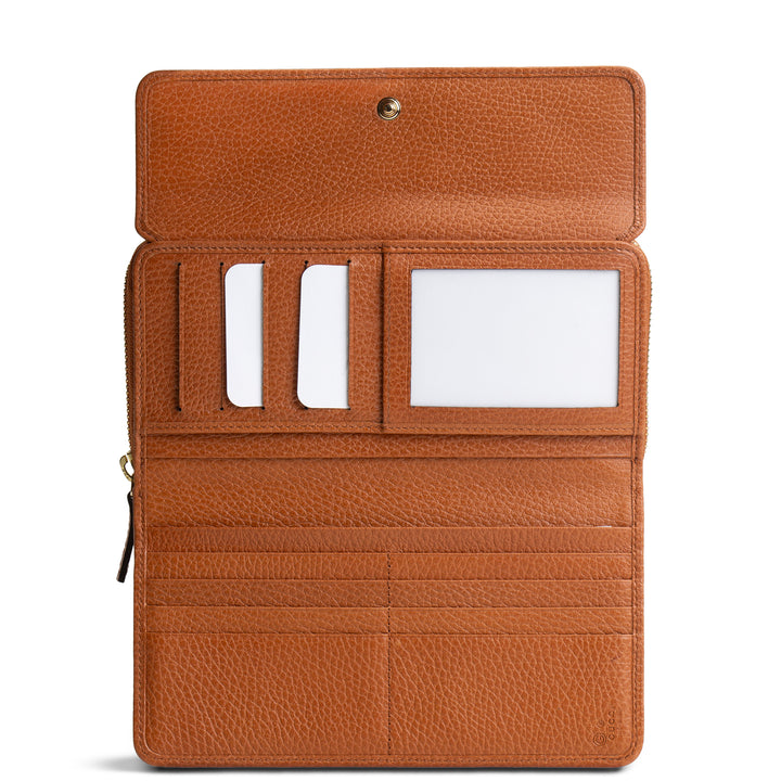 GUCCI Leather Continental Wallet - Brown