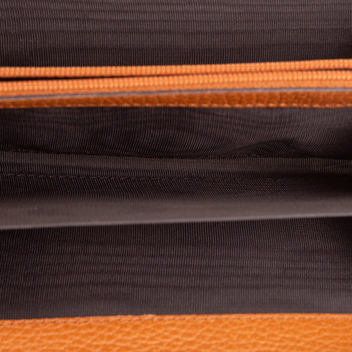 GUCCI Leather Continental Wallet - Brown