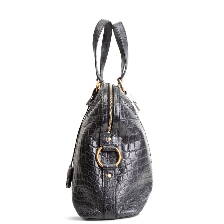 SAINT LAURENT Alligator Muse Satchel - Large